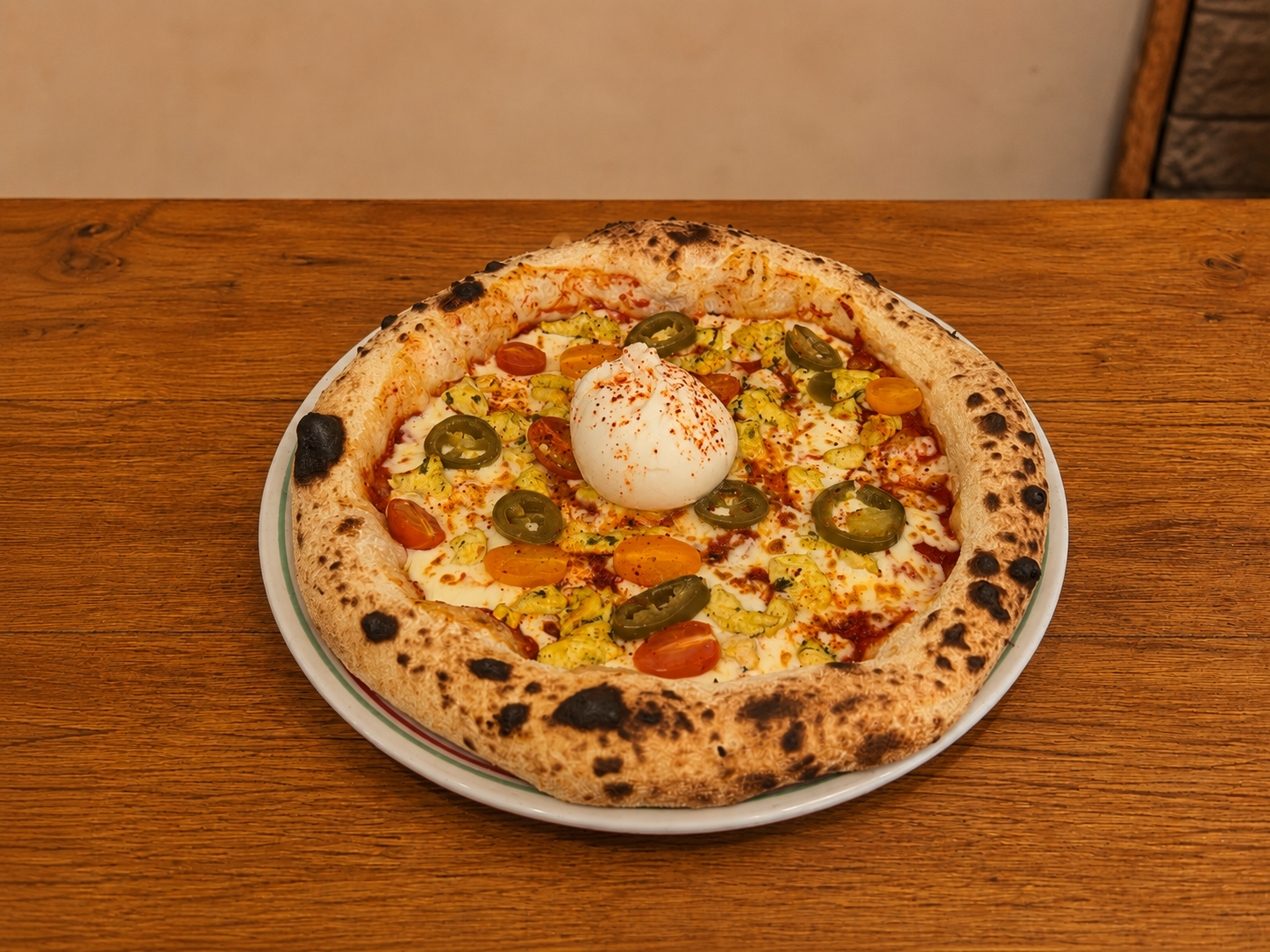 Pizza Burrata Piccante Pizza Burrata Piccante artisanale à Clermont dans l'Oise - Pizza Esposito
